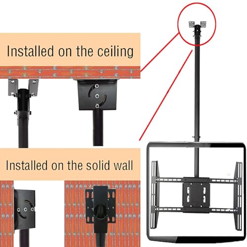 Support de plafond TV pour écran plasma 55-75 pouces charge 80kg