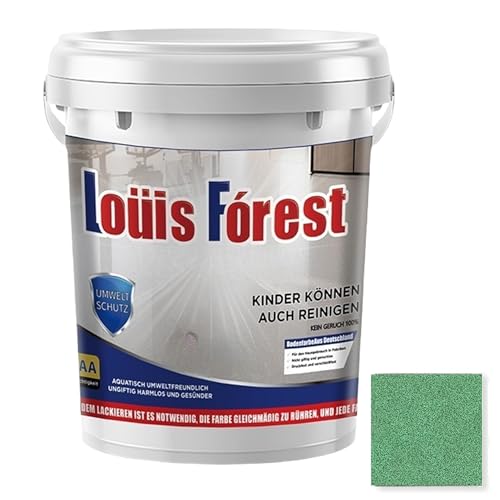 YAMIELO Epoxy Colored Sand Floor Paint, High Gloss Effect Epoxy Floor Coating with Marble (0.5 Liters,Green)