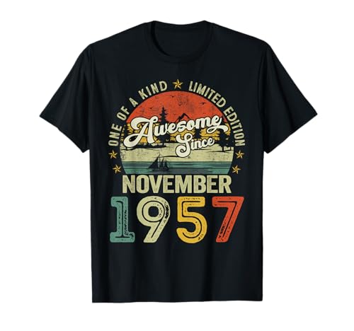 68 Years Old Awesome Since November 1957 68th Birthday Men T-Shirt