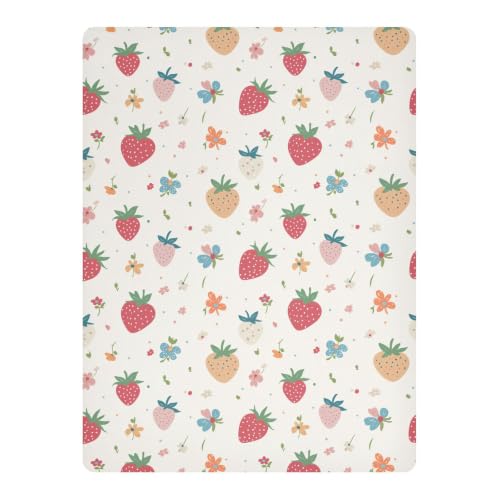 Literie imperméable pour bébé : protection matelas fraise - 3