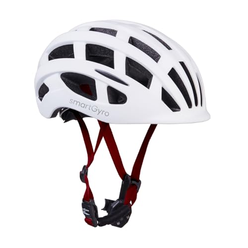 Smartgyro Helmet Urban White - Casco Urbano y Montaña para Bicicletas y Patinetes Eléctricos, Talla M/L, Unisex, Múltiple Ventilación, Leds Traseros