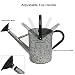 Cesun Regadera de metal – Regadera de acero galvanizado vintage con rosa...