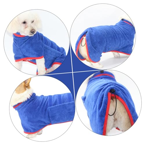 NOLITOY 2 Peças Roupão De Banho Para Cães Toalha De Banho Para Animais De Estimação Roupão Super Abs