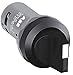 Price comparison product image ABB C3SS1-10B-20 Compact Selector Switch, 3-pos Fixed A&B&C, Short handle, Black, Non-Illuminated, Black Plastic, 2NO (ABB1SFA619210R1026)