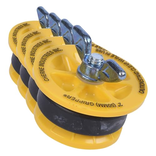 Image of Cherne 270229 End-of-Pipe Gripper Mechanical Test Plug, 2 inch, Yellow (Pack of 4)