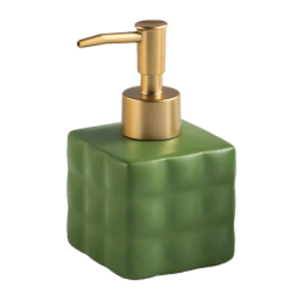 Dispenser di Sapone da 220 ml/8 Once, Dispenser di Sapone Liquido per Bagno in Ceramica, Accessori per Il Bagno Portatili, Dispenser di lozione Ricaricabile, FL
