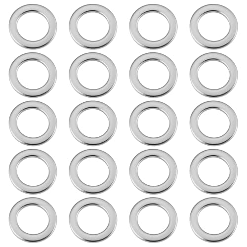 eMagTech 20 Pcs Dial Gauge Anvil 304 Stainless Steel Washer 6x10x1mm for Engine Maintenance Machining Inspection