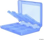 2X CamKix Remplacement de cas de jeu compatible pour Nintendo 3DS - Convient jusqu'à 44 Jeux, 4 SD Cartes, 4 Micro SD/TF Cartes et 4 Stylos - Système de stockage de protection - Organisateur de cartes de jeux - Rouge et bleu