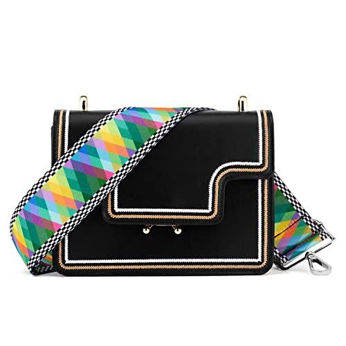 Image of Silvery Buckles Wide Shoulder Strap Adjustable Replacement Belt Crossbody Canvas Bag Handbag