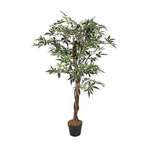 Spetebo Kunstplant esdoorn in bloempot, 115 cm, decoratieve plant, kamerplant, kunstboom