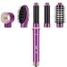 5 IN 1 MaxAIR Styler, PARWIN PRO BEAUTY Haartrockner Warmluftbürste Set, Rundbürstenföhn, Lockenstab, 5 Aufsätze, Trocknen, Glätten, Volumen, Locken, Ionen Pflege, Hochtouriger Motor, Rot (Punk-Stil)