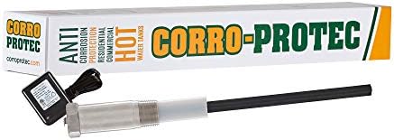 Corro-Protec™ Powered Anode Rod for Water Heater, 20-Year Warranty, Eliminates Rotten Egg/Sulfur Smell within 24 hours, Stops Corrosion and Reduces Limescale, Electrical Anode Rod Made of Titanium