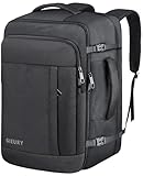 Gieury Carry On Backpack, 50L Travel Backpack, Luggage Backpack TSA Flight Approved Laptop Backpack for Men & Women, Large Expandable 40L Daypack Lightweight Business Weekender Bag, Black