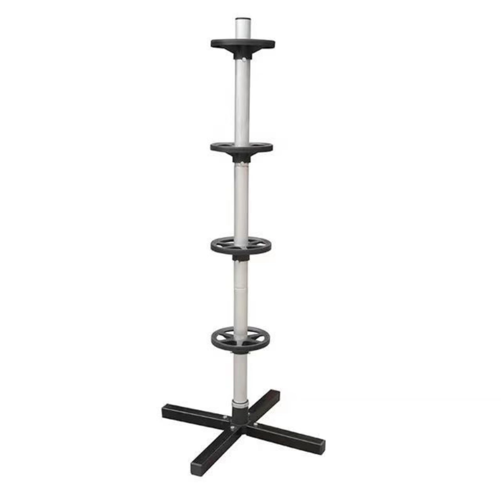 Soporte Neumáticos con Base en Estable Organizador Ruedas Vertical Práctico Expositor Neumáticos para Conductores