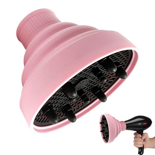 GXGM Embout diffuseur seche cheveux,silicone, diffuseur pliable pour sèche-cheveux, accessoire universel pour sèche-cheveux bouclés (B)