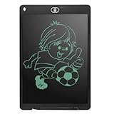 Tablet Infantil LCD Lousa Mágica Escrita Colorida Para Desenho e Estudo Educativo 12 Polegadas (Preto)