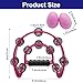 Hordion Tambourine Double Row Metal Jingles, Hand Held Percussion Half Moon Tambourines Musical Instrument for Adults Music Enthusiasts Party, Pink