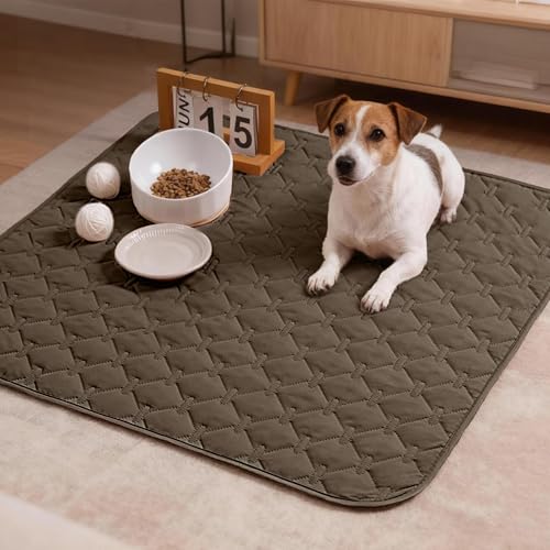 Image of gogobunny 100% Double Sided Waterproof Dog Blanket Soft Pet Bed Cover Reversible Protect Furniture Couch Sofa Car for Puppy Cat Kids (Dark Walnut /Light Walnut, 30x30 Inch (Pack of 1))