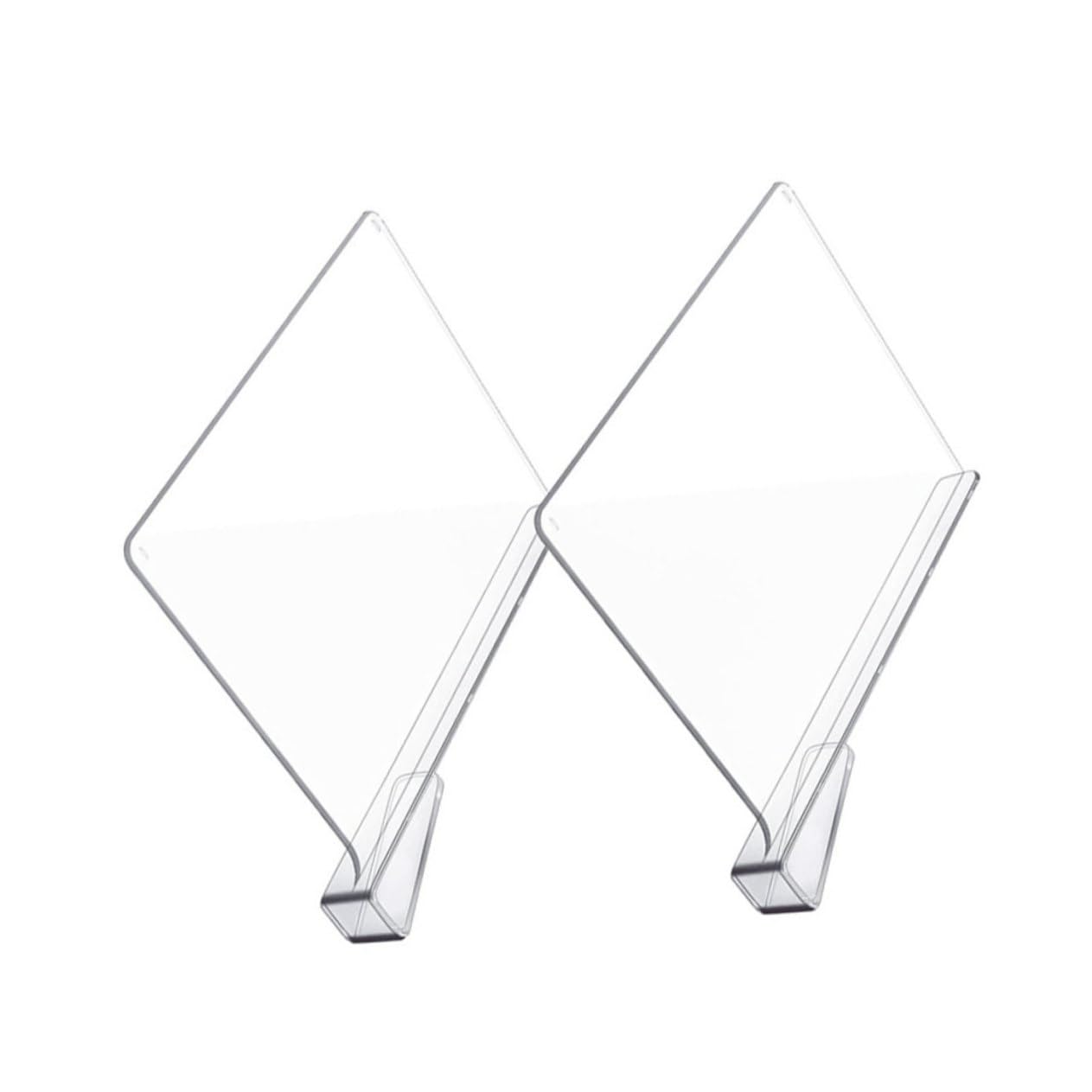 OUNONA 4Pcs Acrylic Cabinet Dividers Nail Multi Function Shelf Separators for Organizing Closets Kitchens and Bathrooms Transparent Design for Easy Access and Visibility