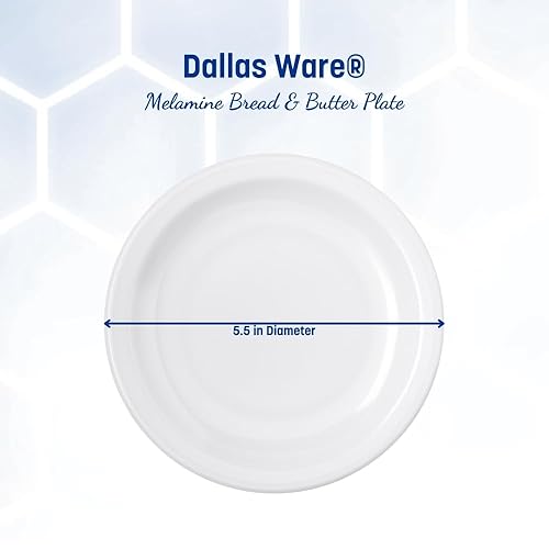 Miniatura 2 de Carlisle FoodService Products Dallas Ware - Plato de plástico reutilizable para aperitivos con borde para bufés, hogar y restaurantes, melamina, 5.5