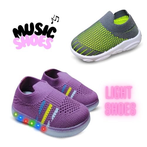 Image of Kids Trending Slip-On Shoes Combo, Pack of 2 (Light Shoe + Musical Shoe)