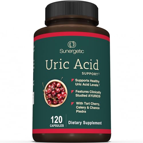 Sunergetic Premium Uric Acid Support Supplement &ndash; Uric Acid Cleanse & Kidney Support &ndash; Includes...