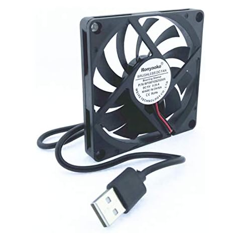 Ronyaoko 5V 0.25A 80mm 80x10mm 8cm Brushless DC USB Connect Computer Case Cooling Cooler Fan Cover