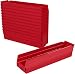 Akro-Mils 30128 18-Inch by 4-Inch by 4-Inch Plastic Nesting Shelf Bin Box, Red, Case of 12