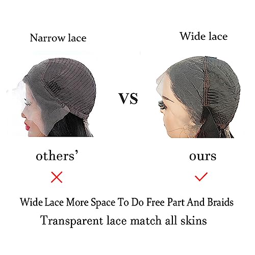 Body Wave Lace Front Wigs Human Hair Wide Lace 180 Density Human Hair Wigs 13x4 Human Hair Lace Front Wigs Pre Plucked 20 Inches Natural Color - Image 6