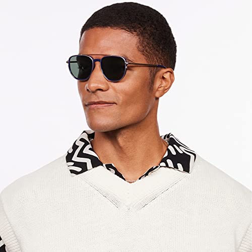 Image of Hip Hop Gold Full Rim Pilot Branded and Stylish Sunglasses For Men & Women | Polarized and 100% UV Protected | Medium | LK S15197
