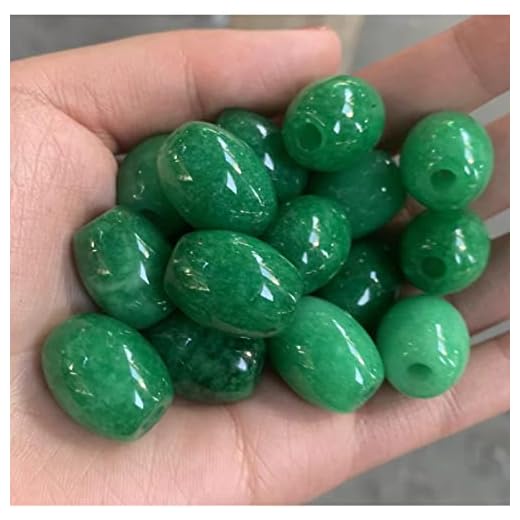 YIKOUQI 3 st naturliga A grön jade passepartout pärlor gör-det-själv armband armring berlock jadeit smycken mode accessoarer amulett kvinnor män