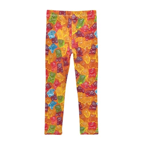 Colorful Gummy Bear Girls Casual Leggings for Kids Printed Long Pant Bottoms Stretch and Soft2