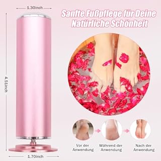 Souvik Pedicure Elettrico Professionale Piedi, Lima Elettrica Calli con 60 Dischetti Sostituibili, Rotazione 360°, Attrezzi per Cura dei Piedi per Talloni Screpolati, Calli