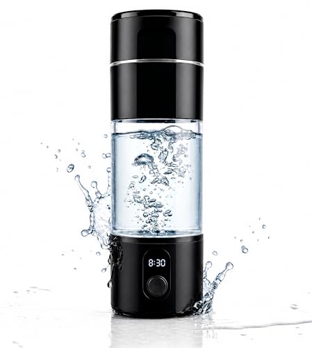 Hydrogen Water Bottle - Rechargeable - Platinum-Coated Titanium Electrodes 1200-3500ppb Hydrogen Concentration -210ml - Portable Hydrogen Water Generator for Office Daily Use Travel and Gifts