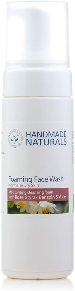 Moisturising Foaming Face Wash with Organic Aloe Vera Rose de Mai SLS Paraben Free, 200 ml