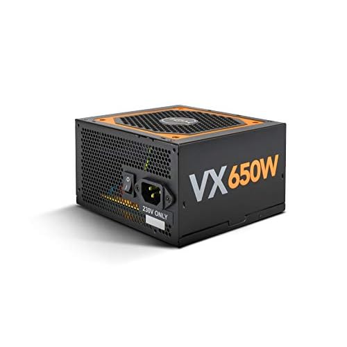 Nox Urano VX 650W -NXURVX650BZ- Fuente de alimentación 650W, certificado 80 PLUS Bronze, ventilador 120mm con control PMW, cables planos extralargos, color negro