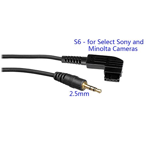 PHOLSY 2.5mm S6 Off-Camera Remote Cable for Sony a77M2, a99M2, a99, a77, a67, a65, a57, a55, a900, a850, a700, a580, a560 - Image 2