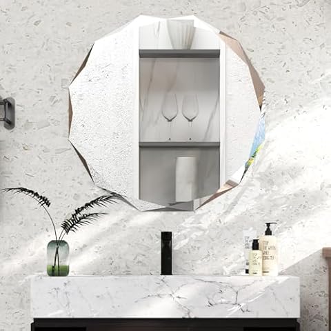 RELAX4LIFE 76cm Round Wall Mirror Cover