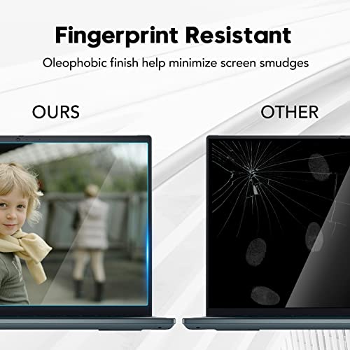 15.6 Inch Laptop Screen Protector Tempered Glass, Compatible With Hp/Dell/Acer/Asus/Samsung/Lenovo/Toshiba,Etc And Other 15.6" 16:9 Aspect Ratio Screen, Bubble Free/Anti Scratch/Ultra Clear/Anti Fingerprint #TOP5