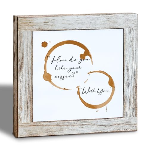 Funny Cafe Wooden Sign, How Do You Like Your Coffee