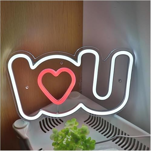 Lampe au néon I Heart U enseigne lumineuse murale décoration veilleuse LED