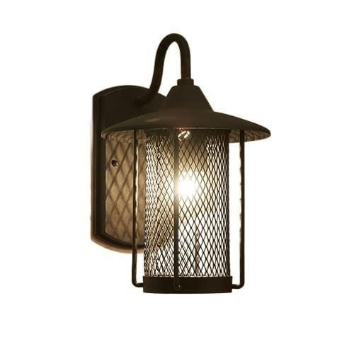 Lampe murale extérieure noire rétro applique métal jardin escalier villa E27