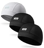 THINDUST 3Pcs Camo Breathable Mesh Skull Cap Cooling Moisture‑Wicking Motorcycle Cycling Helmet Liner Hard Hat for Men Women