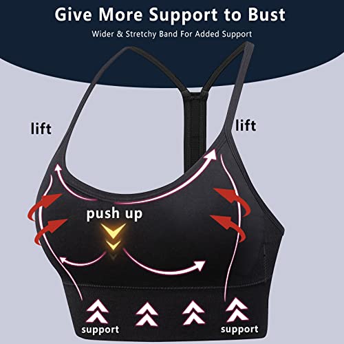 Image of Sports Bra, Workout Tops for Women, Medium Impact Strappy Padded Sports Bras for Women High Support