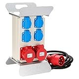 cee stromverteiler obi Material: Gehäuse und Montageplatte bestehen aus robustem Spezialkunststoff mit zuverlässiger Qualität.