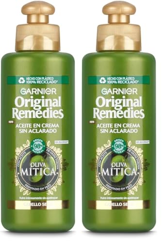Garnier Original Remedies Oliva Mítica tratamiento capilar aceite en crema pelo seco - 200 ml, El ambalaje puede variar (Paquete de 2)