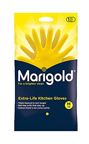 Marigold Unisex Marigold-el-gloves-medium-yl-1pk* MARIGOLD gloves Medium Yellow 2 Count Pack of 1 UK