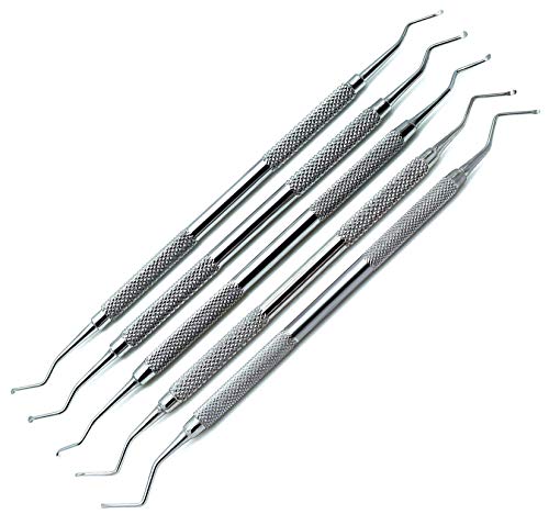 5 Pcs Superior Dental Excavator Spoons 1.2Mm, 1.4Mm, 1.8Mm, 2Mm, 2.5Mm Instrument #TOP9