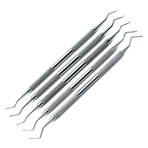 5 Pcs Superior Dental Excavator Spoons 1.2mm, 1.4mm, 1.8mm, 2mm, 2.5mm Instrument