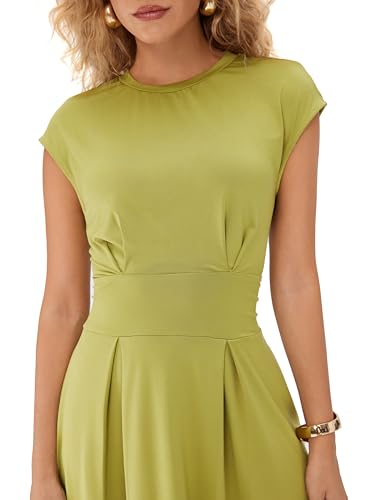 CIDER Cap Shortsleeve Ruched Dress2